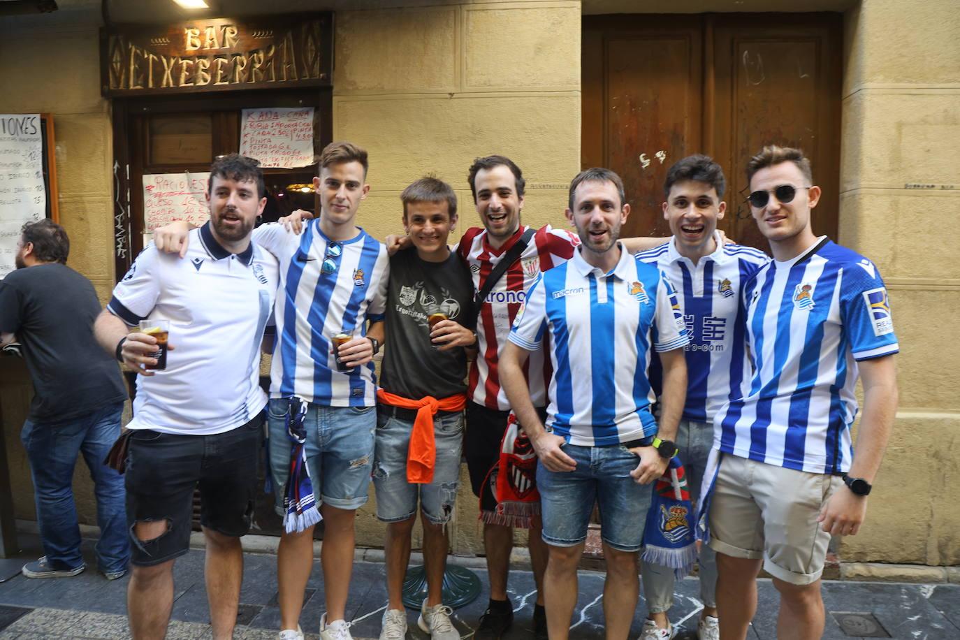 Ambiente magnífico en la previa del Real Sociedad-Athletic