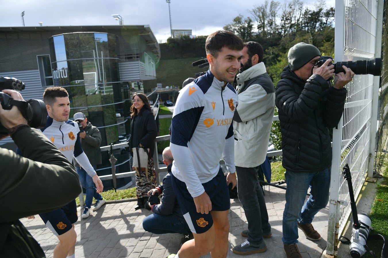 Último entrenamiento de la Real Sociedad antes de recibir al Benfica