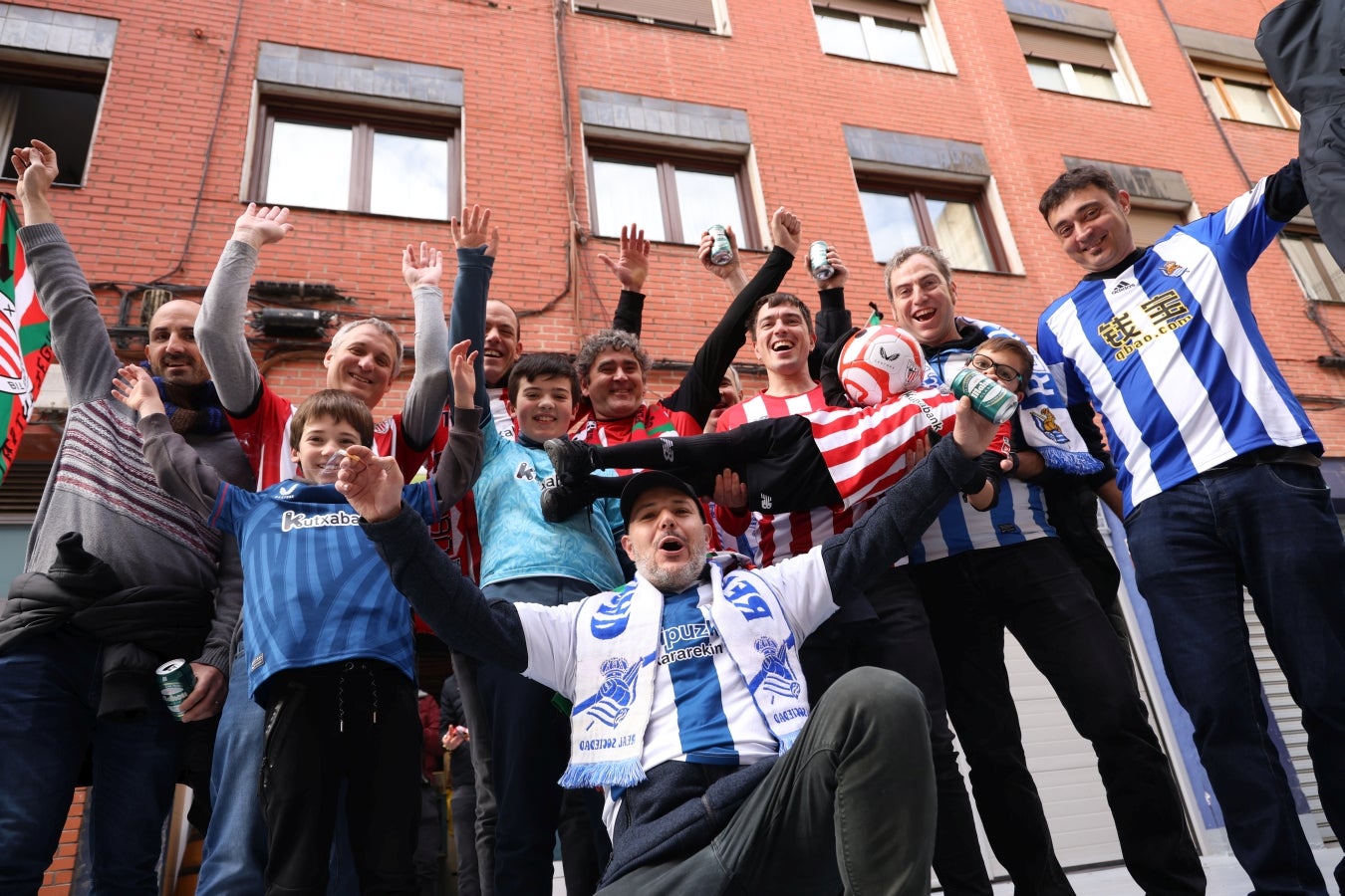 Las aficiones calientan motores antes del derbi