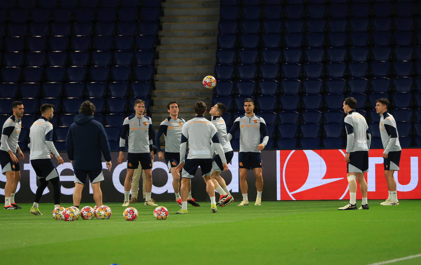 Las imágenes del entrenamiento de la Real Sociedad en el Parque de los Príncipes