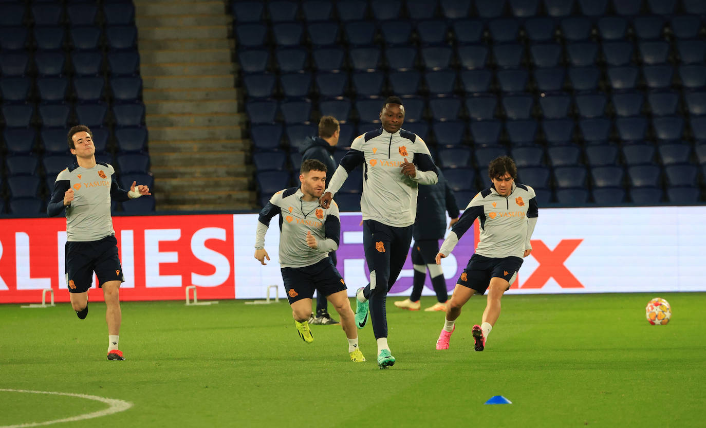 Las imágenes del entrenamiento de la Real Sociedad en el Parque de los Príncipes