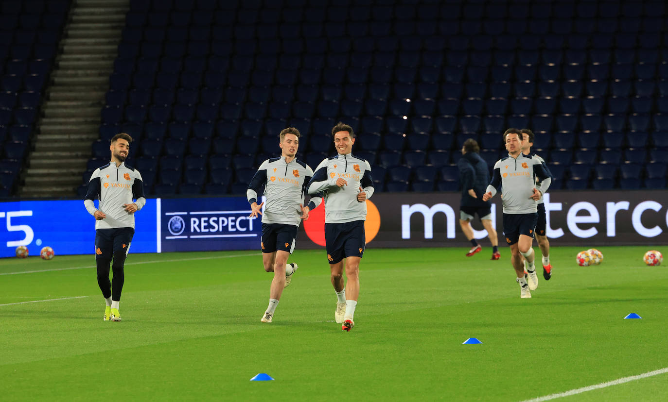 Las imágenes del entrenamiento de la Real Sociedad en el Parque de los Príncipes