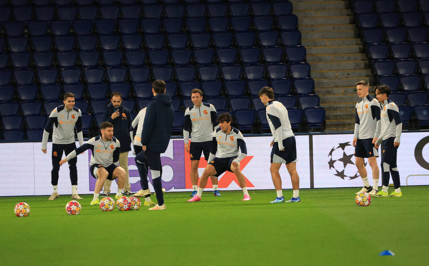 Las imágenes del entrenamiento de la Real Sociedad en el Parque de los Príncipes