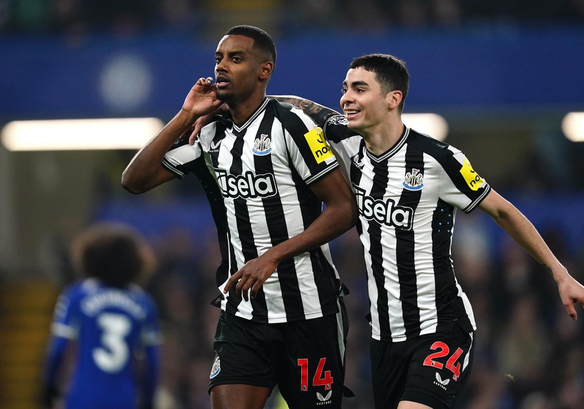 Alexander Isak celebra su gol ante el Chelsea este pasado fin de semana.