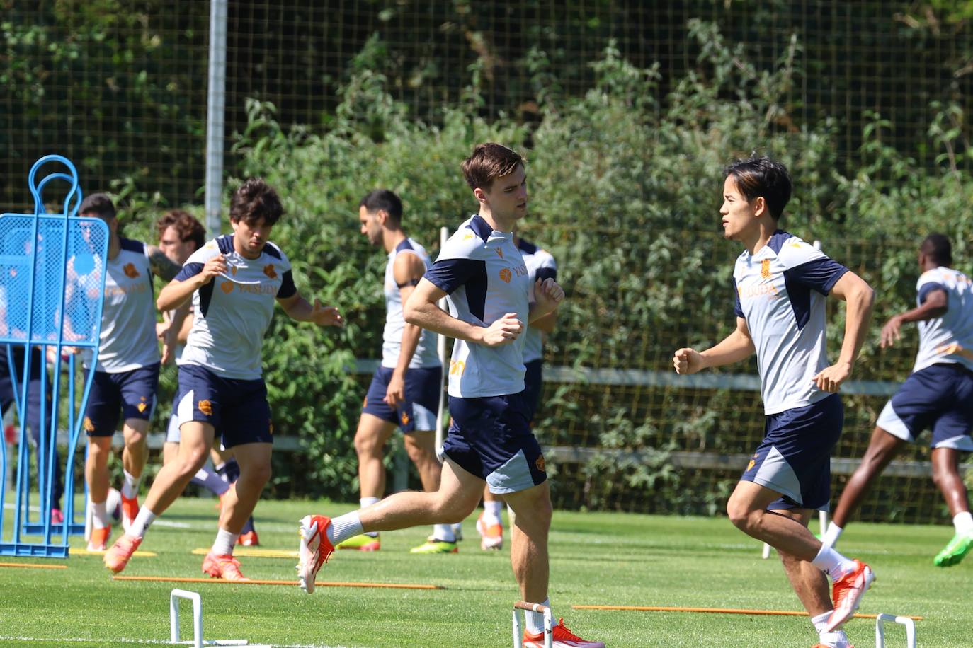 La Real entrena en Zubieta antes de medirse al Barcelona