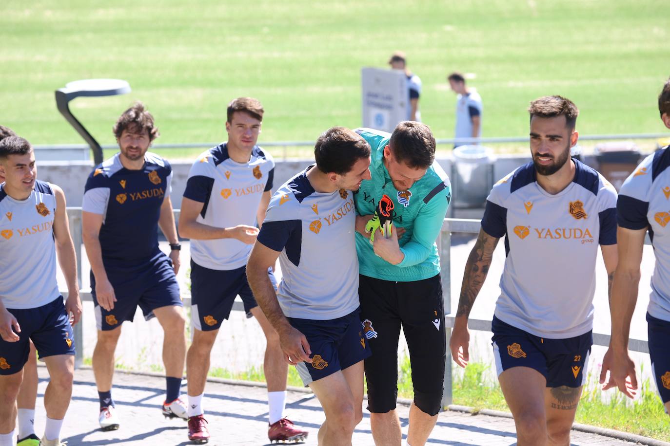 La Real entrena en Zubieta antes de medirse al Barcelona