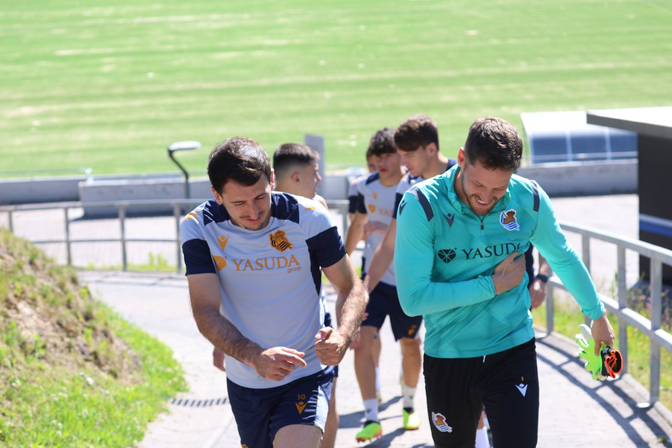 La Real entrena en Zubieta antes de medirse al Barcelona