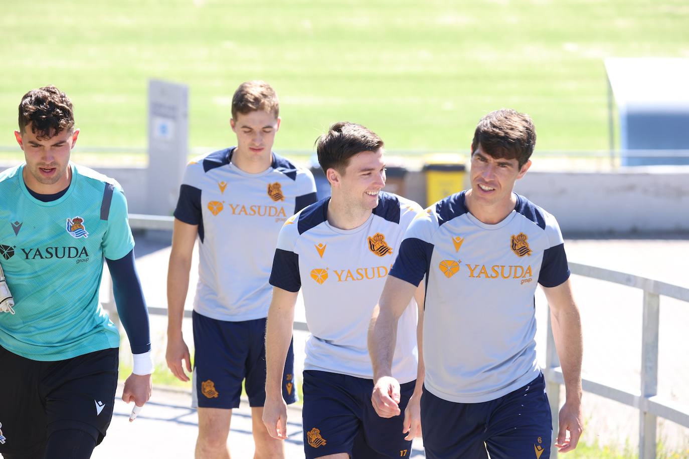 La Real entrena en Zubieta antes de medirse al Barcelona