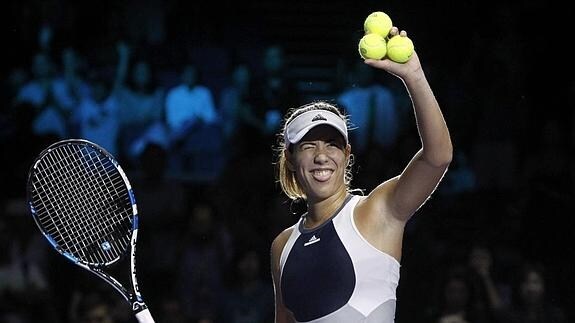 Muguruza, en una imagen del pasado 30 de octubre en Singapur