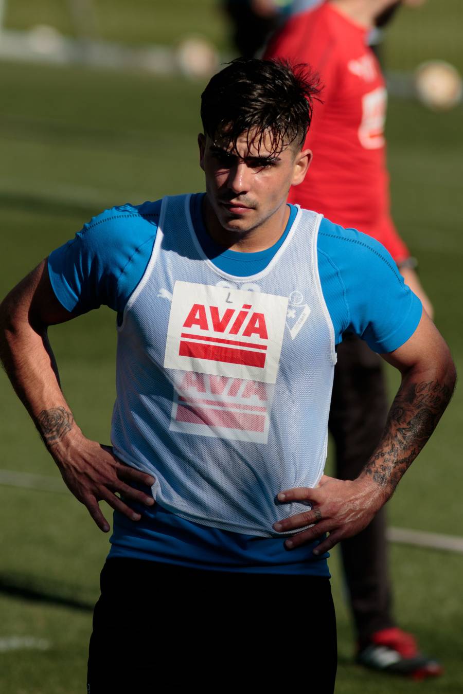 Los jugadores del equipo armero preparan en Atxabalpe el duelo ante el Celta de Vigo.