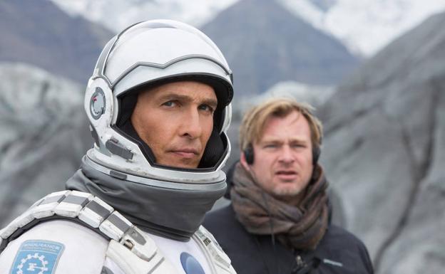 Matthew McConaughey, con Christopher Nolan en el rodaje de 'Interstellar'.