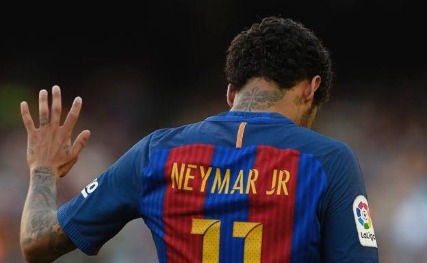 Neymar, durante un partido del Barça. 