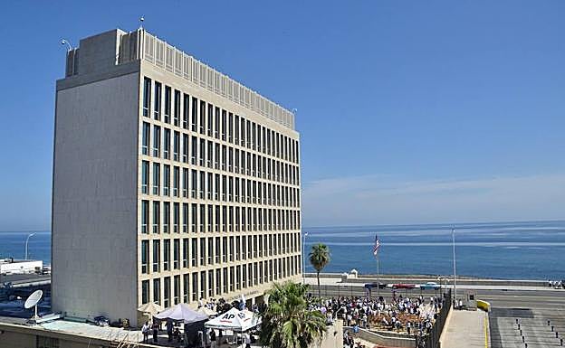 La embajada de EE UU en La Habana.