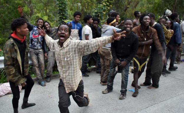 Inmigrantes en Ceuta. 