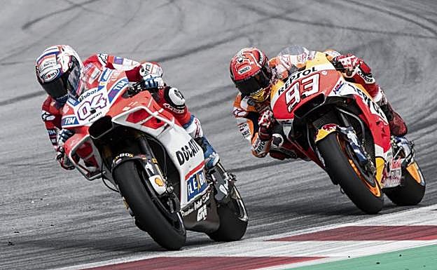 Dovizioso, por delante de Márquez