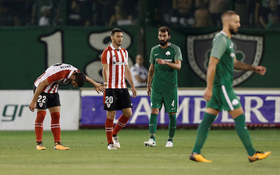 El equipo de Ziganda consiguió derrotar al Panathinaikos gracias a los tres goles que anotó en poco más de cinco minutos.