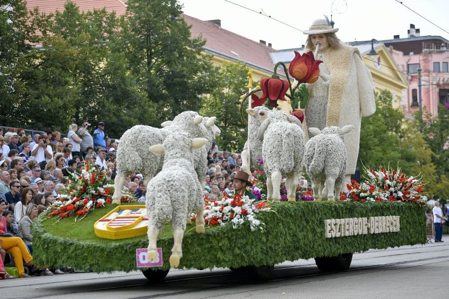 Debrecen, en Hungria, celebra la 48 edición del Festival de Flores, tradición que data de 1966 y que llena de carrozas, flores y espectáculos toda la ciudad, 