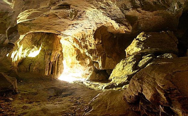 Cueva de Aitzbitarte IV en Lanarbaso, Errenteria, donde se han hallado figuras en bajorrelieve modeladas en arcilla del paleolítico.