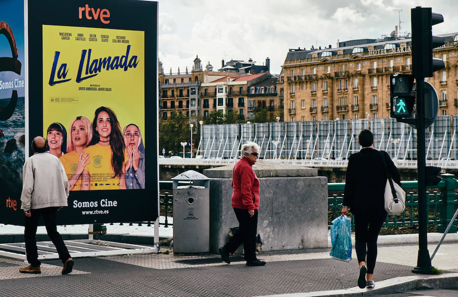 El exterior del Kursaal donostiarra está 'tomando forma' de cara al arranque el próximo viernes del Zinemalida.