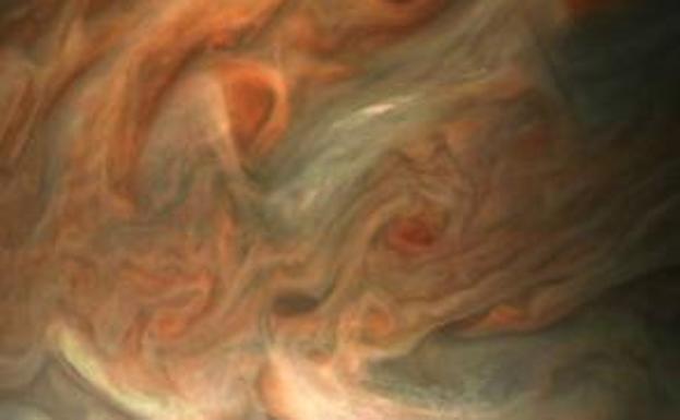 Imagen de Júpiter captada por la sonda Juno.