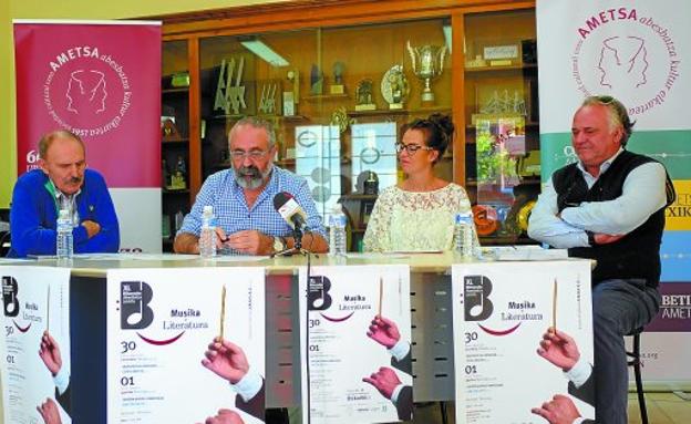 Organizadores. Javier Izagirre, Jesús Landart, Juncal Eizaguirre y Fernando Etxepare presentaron la 11ª edición del festival.
