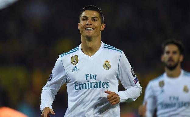 Cristiano Ronaldo en el partido frente al Borussia.