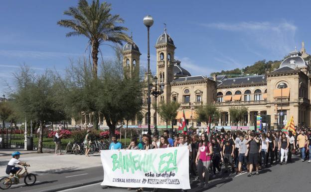 La manifestación de San Sebastián