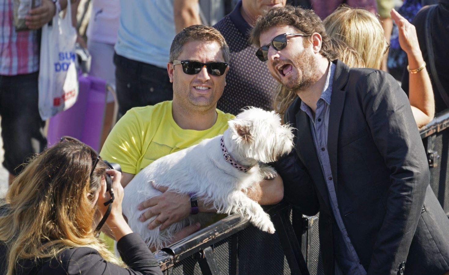 El elenco de la película ha posado en la terraza del Kursaal