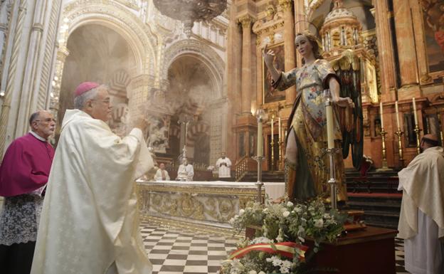 El obispo de Córdoba, Demetrio Fernández, durante la homilía.