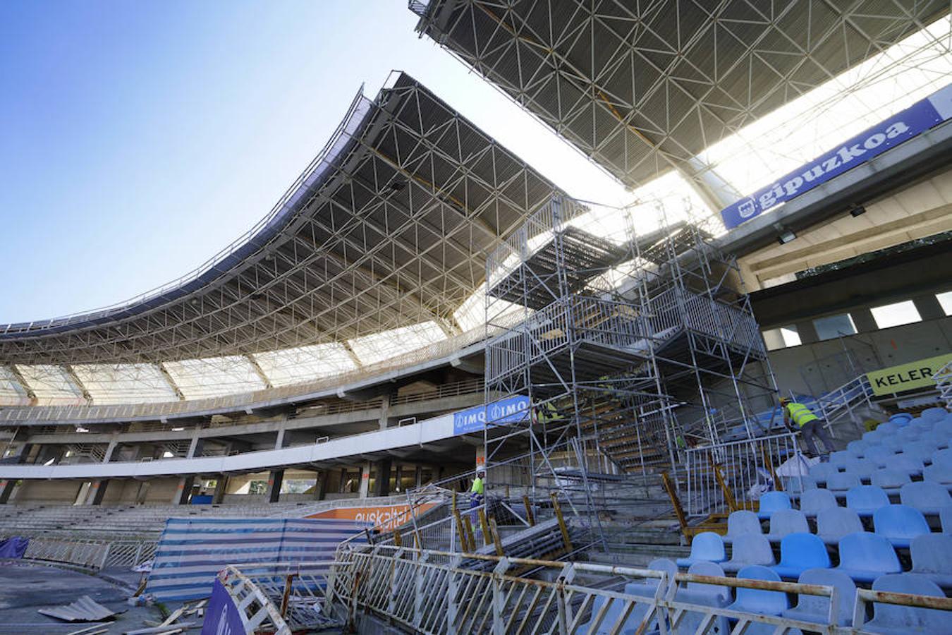 Los trabajos de remodelación de Anoeta entran en una nueva fase de demolición