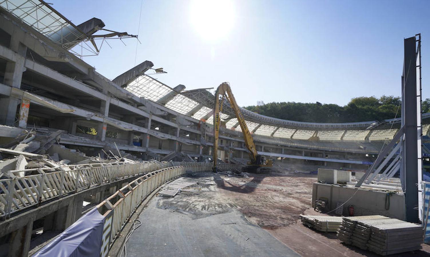 Los trabajos de remodelación de Anoeta entran en una nueva fase de demolición