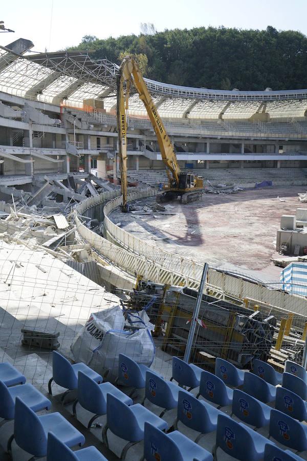 Los trabajos de remodelación de Anoeta entran en una nueva fase de demolición