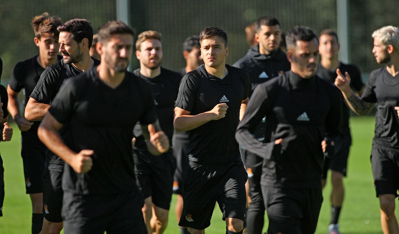 Los jugadores de la Real Sociedad se han ejercitado en Zubieta para preparar el encuentro de Copa ante el Lleida