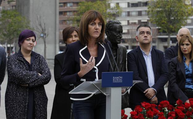 La secretaria general del PSE-EE, Idoia Mendia, ha participado en Bilbao en el acto de conmemoración del nacimiento de Ramón Rubial