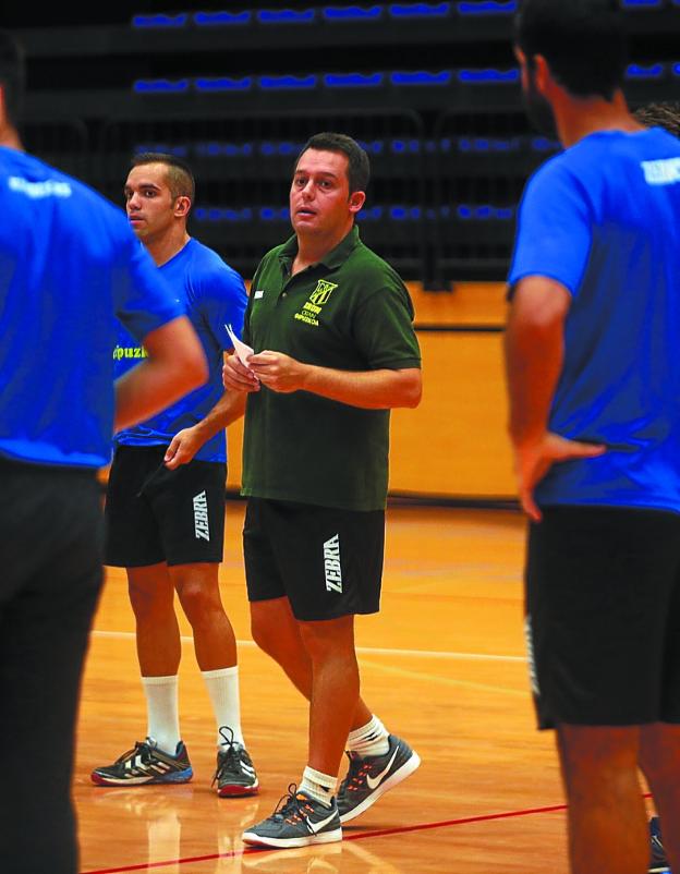 Jacobo Cuétara durante un entrenamiento. 