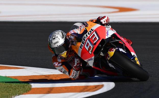 Marc Márquez, en el circuito Ricardo Tormo de Cheste. 