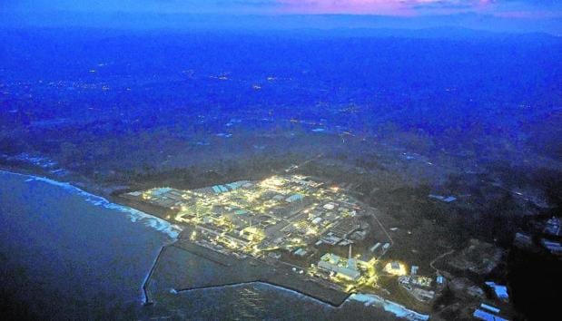Vista aérea de Fukushima. 