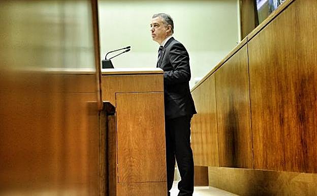 Urkullu, este viernes en el Parlamento Vasco.