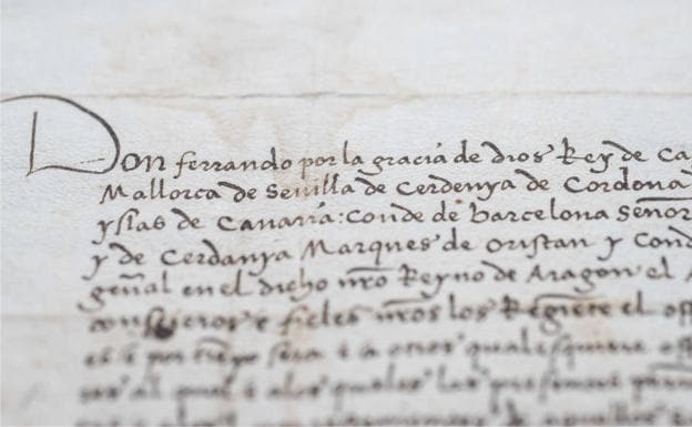 Carta de Fernando el Católico en la que se concede permiso a los ganaderos para pastar en Albarracín.