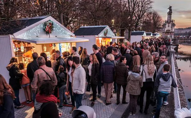 El Mercado de Navidad en el Paseo de Francia el año pasado. 