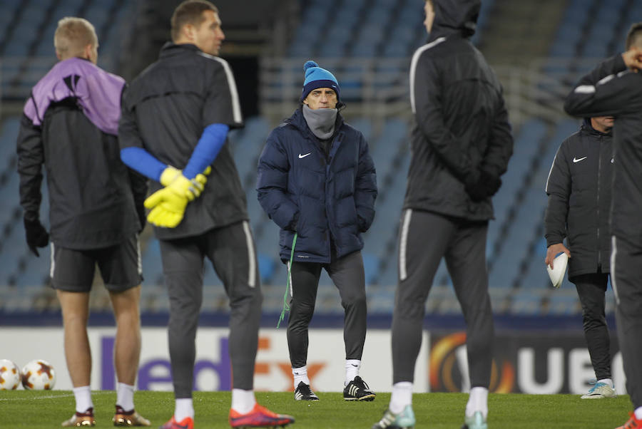 El Zenit entrena en Anoeta