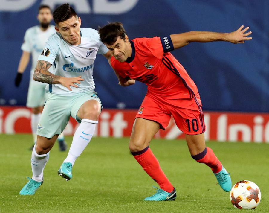 Las mejores imágenes del encuentro de Europa League entre la Real Sociedad y el Zenit en Anoeta