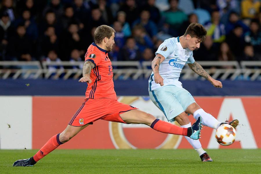 Las mejores imágenes del encuentro de Europa League entre la Real Sociedad y el Zenit en Anoeta
