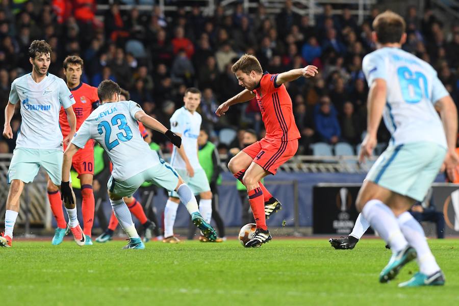 Las mejores imágenes del encuentro de Europa League entre la Real Sociedad y el Zenit en Anoeta