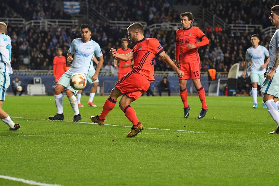 Las mejores imágenes del encuentro de Europa League entre la Real Sociedad y el Zenit en Anoeta