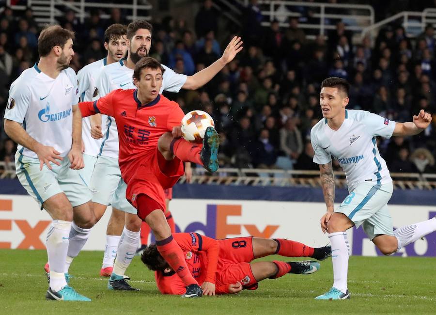 Las mejores imágenes del encuentro de Europa League entre la Real Sociedad y el Zenit en Anoeta