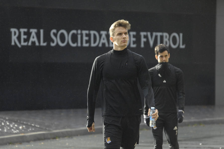 Eusebio ha citado a sus jugadores esta mañana en Zubieta para el último entrenamiento antes del debi de mañana en San Mamés contra el Athletic). 