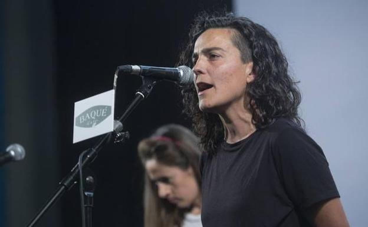 Maialen Lujanbio, en la eliminatoria de Irun. 