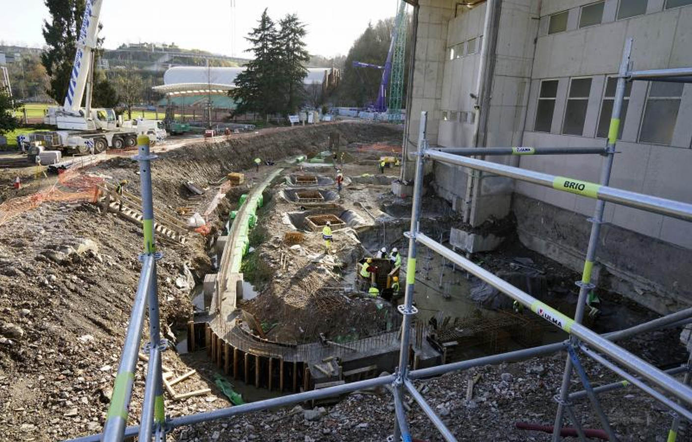 Las obras de Anoeta, a buen ritmo