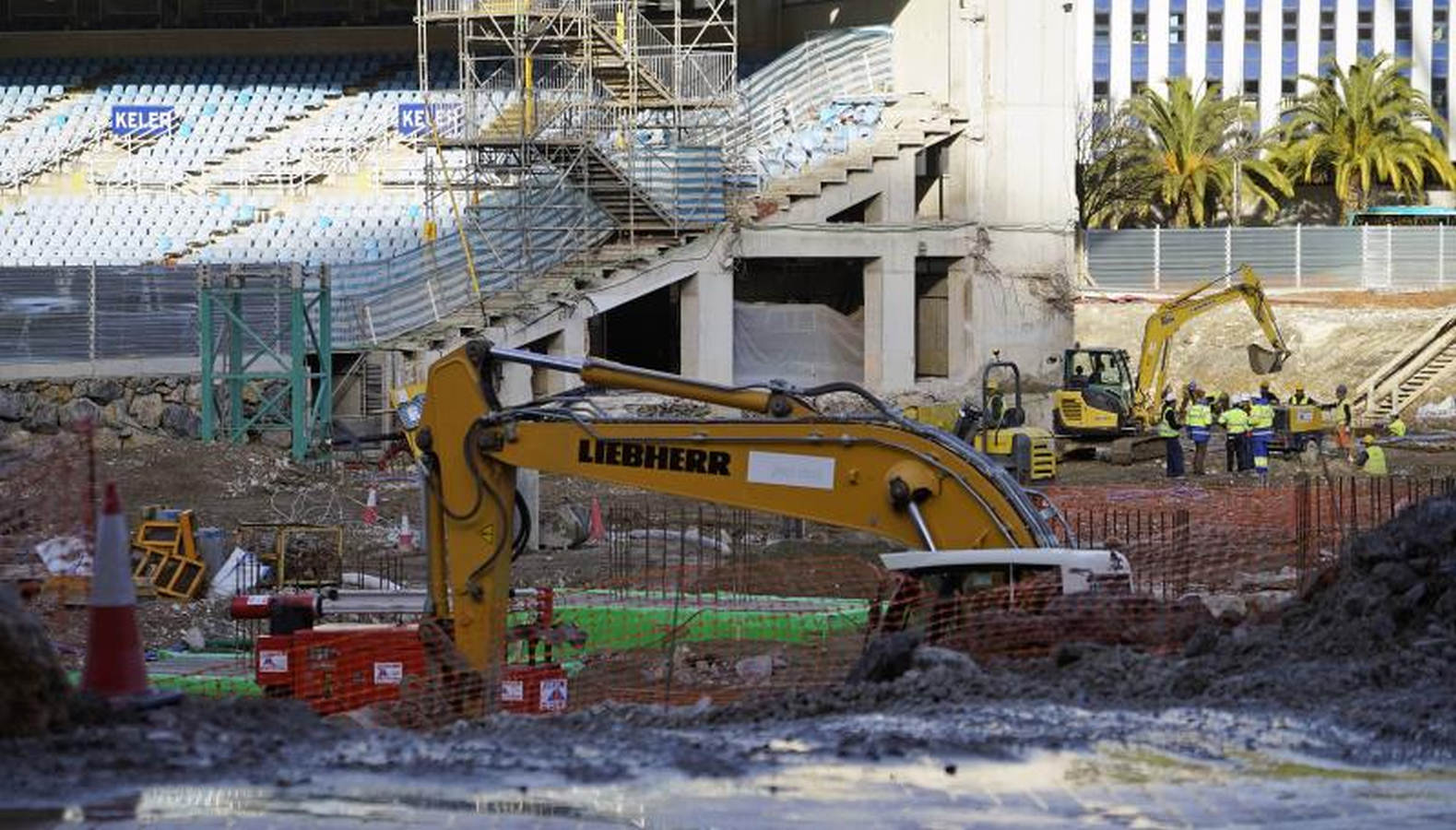 Las obras de Anoeta, a buen ritmo